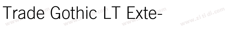Trade Gothic LT Exte字体转换